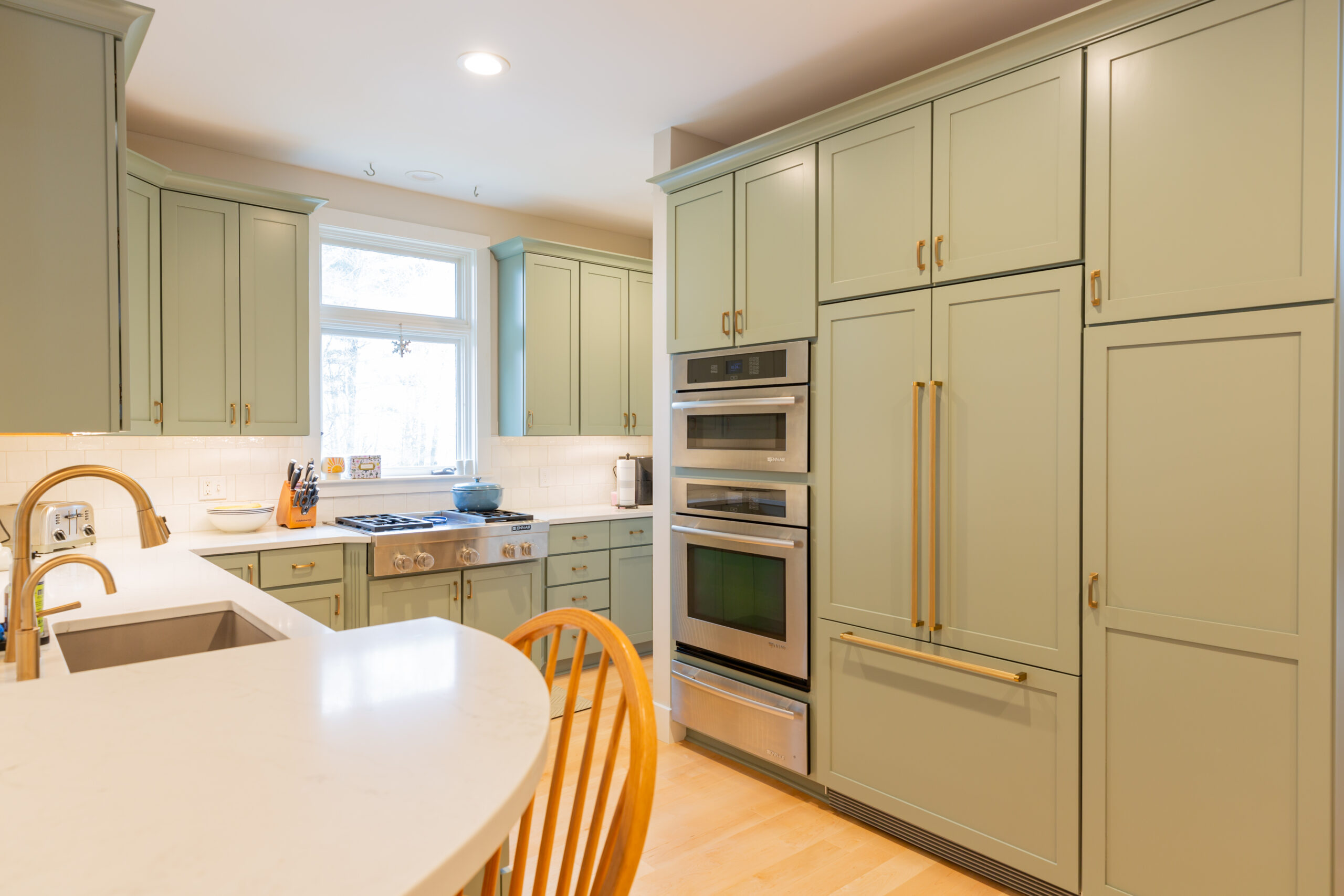 full kitchen remodel with hidden refrigerator Williston VT